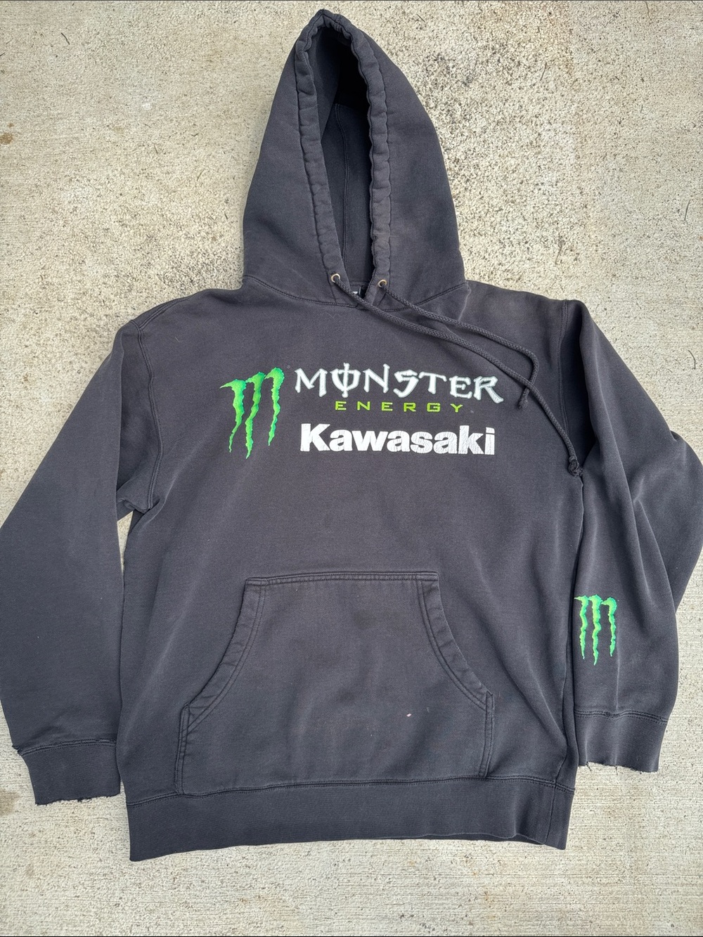 Vintage Kawasaki x Monster Energy Black Logo Hoodie